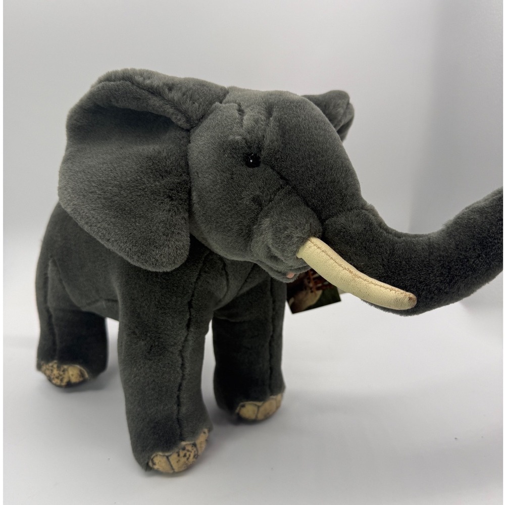 Discovery Channel Plush Realistic Toy Gray African Elephant Kingdom Stuffed VTG